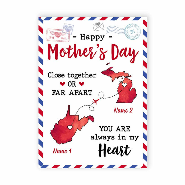 Personalized Long Distance Mother's Day Card MR113 95O47 1
