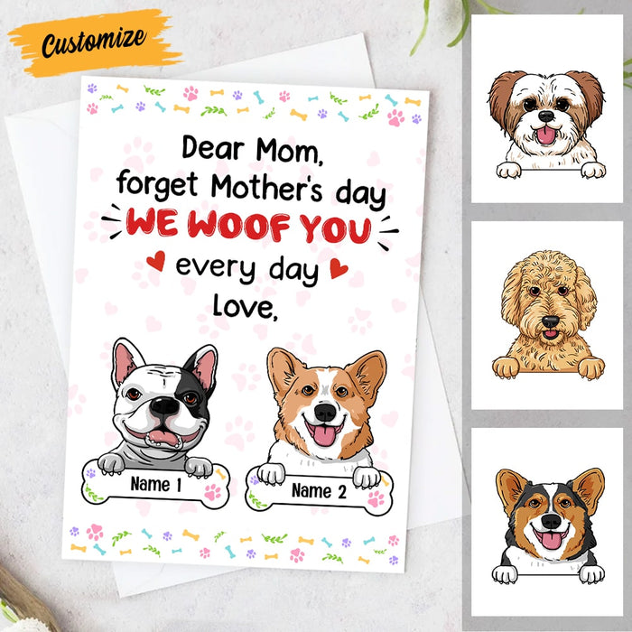 Personalized Dog Mom Gifts Tagged Portrait Card - Famvibe