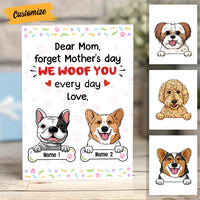 Personalized Dog Mom Gifts Tagged Portrait Card - Famvibe