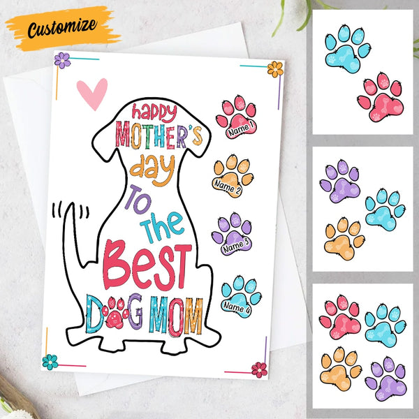 Personalized Dog Mom Gifts Tagged Portrait Card - Famvibe