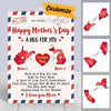 Personalized Mother's Day Mom Long Distance Pocket Love Card MR112 24O36 1