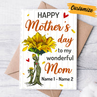 Personalized Mom Mother's Day Sunflower Card MR111 24O57 thumb 1