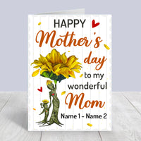 Personalized Mom Mother's Day Sunflower Card MR111 24O57 thumb 1