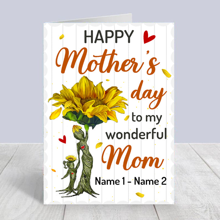 Personalized Mom Mother's Day Sunflower Card MR111 24O57 1