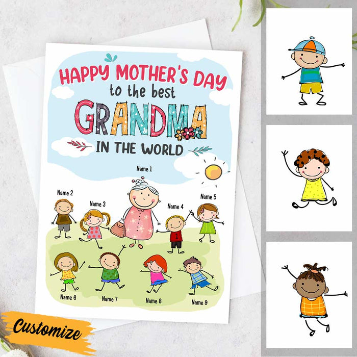 Personalized Mom Grandma Mothers Day Card MR113 30O57 1