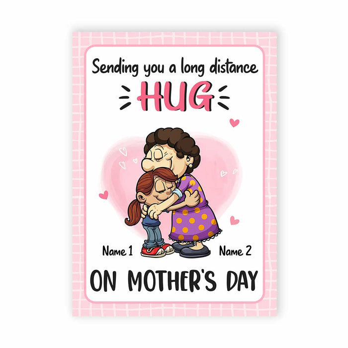 Personalized Mom Grandma Mother's Day Long Distance Hug Card MR111 95O47 1