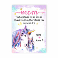 Personalized Mom Grandma Unicorn Mother's Day Card MR121 26O34 thumb 1