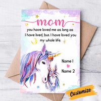 Personalized Mom Grandma Unicorn Mother's Day Card MR121 26O34 thumb 1
