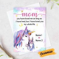Personalized Mom Grandma Unicorn Mother's Day Card MR121 26O34 thumb 1