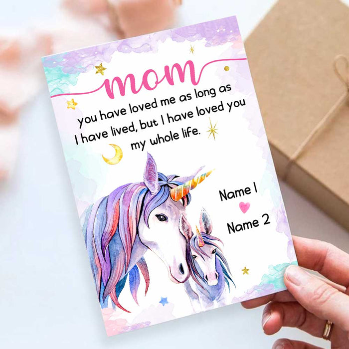 Personalized Mom Grandma Unicorn Mother's Day Card MR121 26O34 1