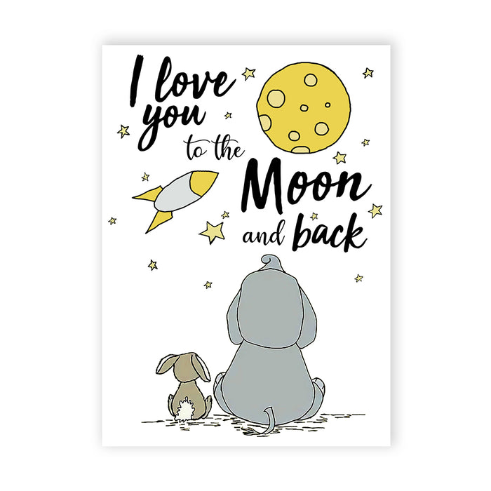 I Love You To The Moon And Back Card MR123 85O36 1