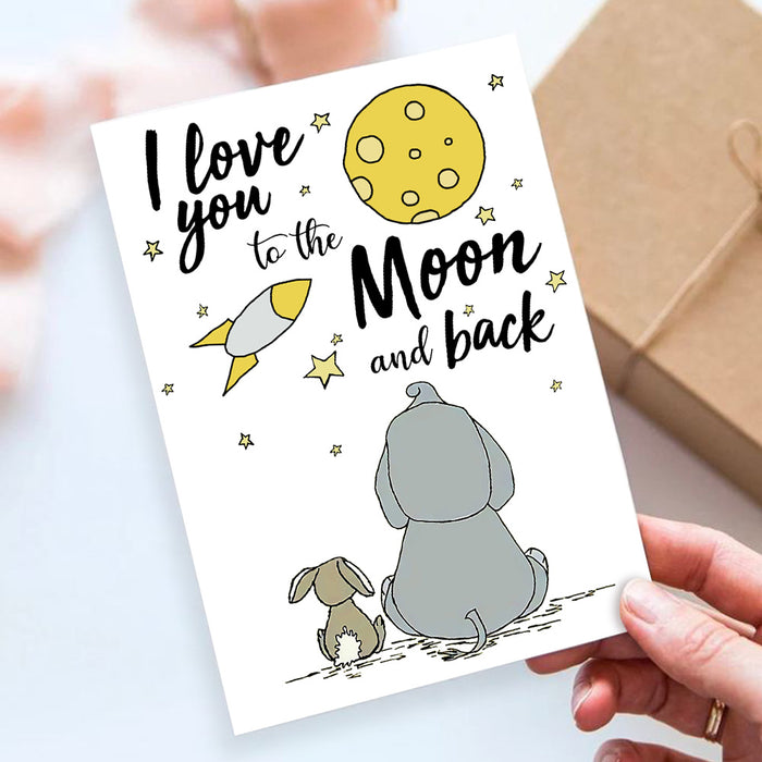 I Love You To The Moon And Back Card MR123 85O36 1