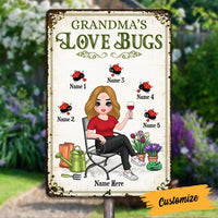 Personalized Grandma Love Bugs Metal Sign MR123 85O53 thumb 1