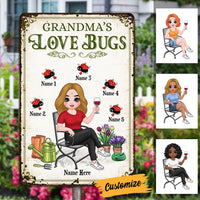 Personalized Grandma Love Bugs Metal Sign MR123 85O53 thumb 1