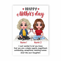 Personalized Mom Daughter Mothers Day Card MR121 30O34 thumb 1