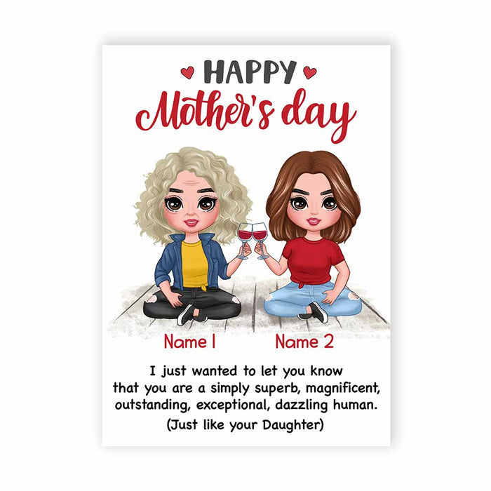 Personalized Mom Daughter Mothers Day Card MR121 30O34 1
