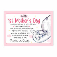 Personalized Elephant Mom Grandma First Mother's Day Card MR122 95O47 thumb 1