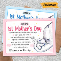 Personalized Elephant Mom Grandma First Mother's Day Card MR122 95O47 thumb 1