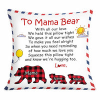 Personalized Grandma Mom Bear Pillow MR142 85O34 thumb 1