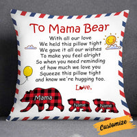 Personalized Grandma Mom Bear Pillow MR142 85O34 thumb 1
