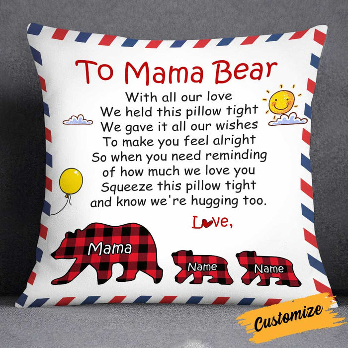 Personalized Grandma Mom Bear Pillow MR142 85O34 1