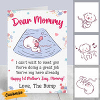 Personalized Baby Ultrasound Mom Grandma First Mother's Day Card MR143 95O57 thumb 1