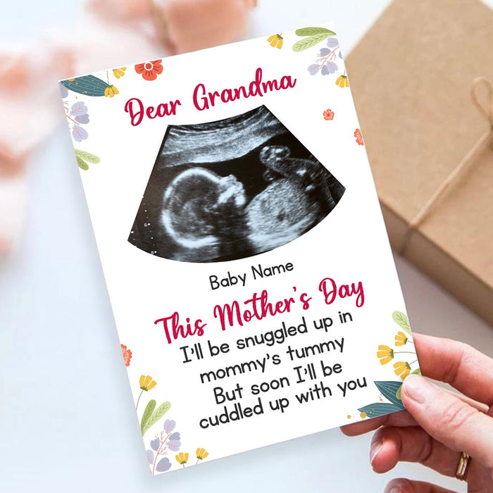 Personalized Baby Ultrasound Mom Grandma First Mother's Day Card MR142 95O58 1