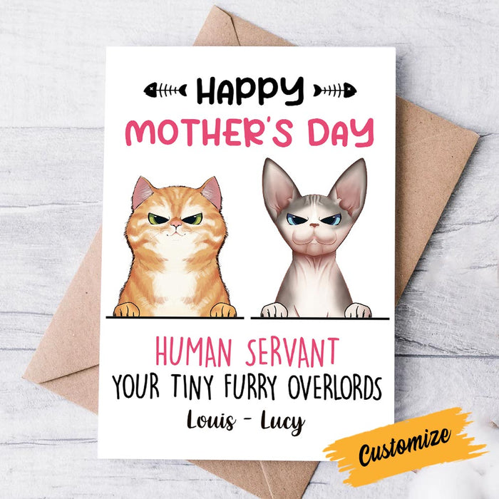 Personalized Cat Mom Mothers Day Card MR153 30O58 1
