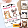 Personalized Cat Mom Mothers Day Card MR153 30O58 1