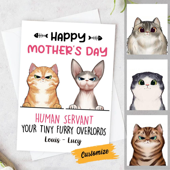 Personalized Cat Mom Mothers Day Card MR153 30O58 1