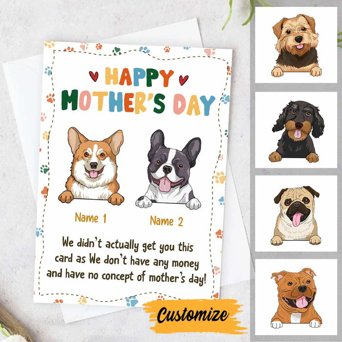 Personalized Dog Mom Mother's Day Card MR161 26O34 1