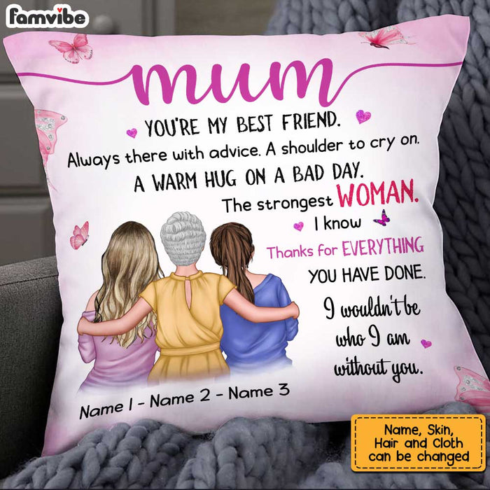 Personalized Mom Grandma A Warm Hug From Children Grandchildren Pillow AP121 28O34 1
