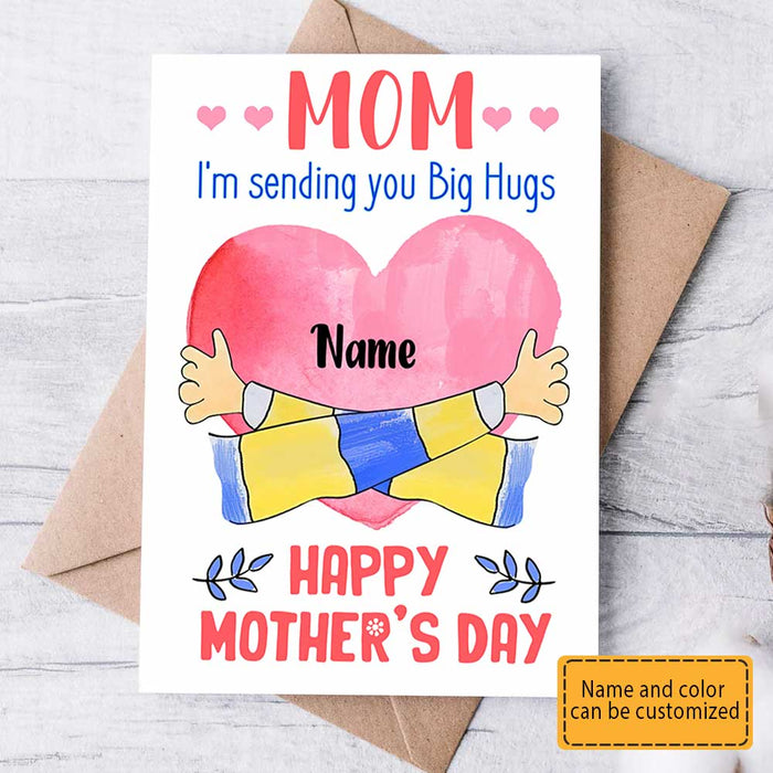 Personalized Mother's Day Hug Mom Card MR161 23O28 1