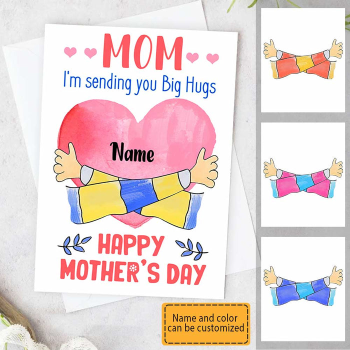Personalized Mother's Day Hug Mom Card MR161 23O28 1