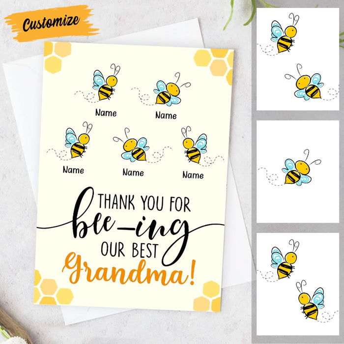 Personalized Bee Mom Grandma Mother's Day Card MR161 95O53 1