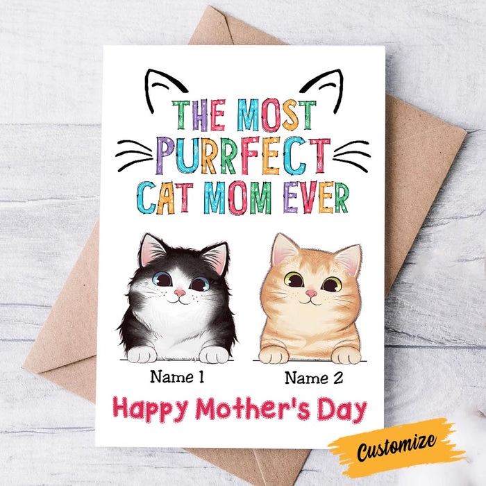 Personalized Cat Mom Mother's Day Card MR162 26O58 1