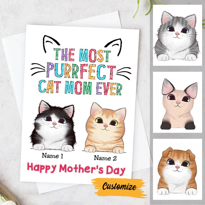 Personalized Cat Mom Mother's Day Card MR162 26O58 1