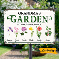 Personalized Mom Grandma Garden Metal Sign MR163 30O47 thumb 1