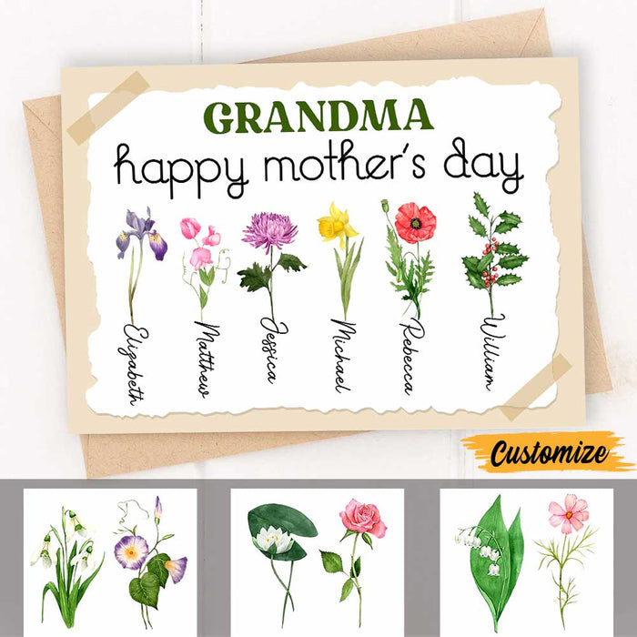 Personalized Mom Grandma Mother's Day Card MR162 95O47 1
