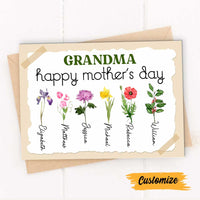 Personalized Mom Grandma Mother's Day Card MR162 95O47 thumb 1