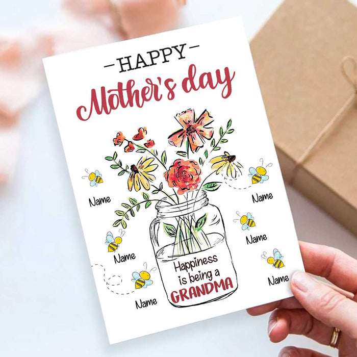 Personalized Mom Grandma Happiness Card MR161 30O34 1