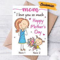 Personalized Mother's Day Mom I Love You Card MR163 23O36 thumb 1