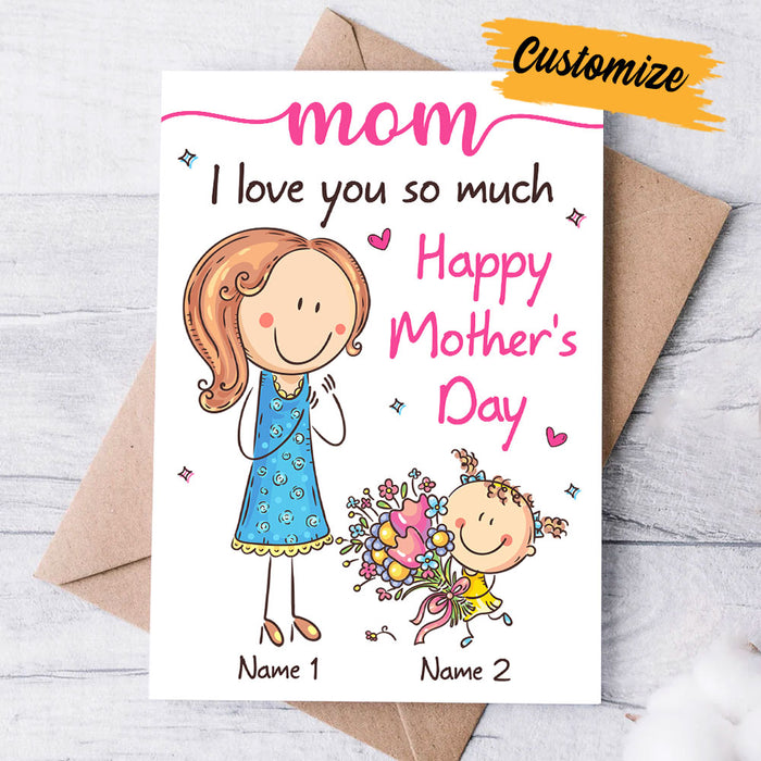 Personalized Mother's Day Mom I Love You Card MR163 23O36 1