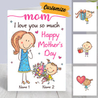 Personalized Mother's Day Mom I Love You Card MR163 23O36 thumb 1