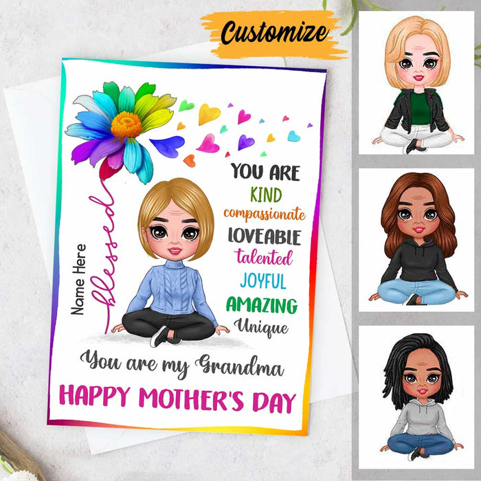 Personalized Mom Grandma Mother's Day Card MR172 30O34 1