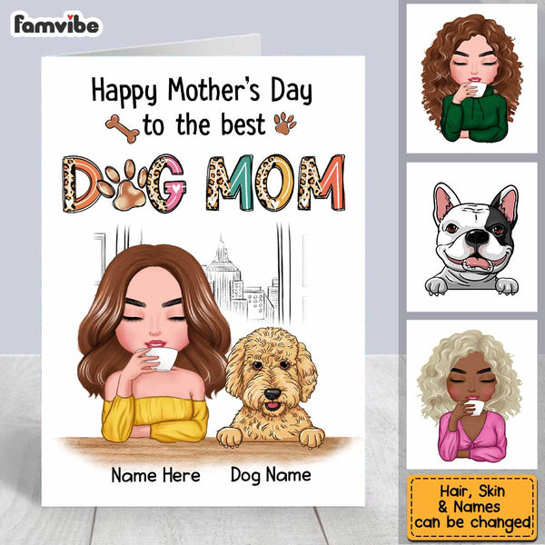 Personalized Dog Mom Mother's Day Card MR181 85O34 - Famvibe