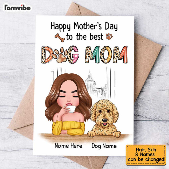 Personalized Dog Mom Mother's Day Card MR181 85O34 1