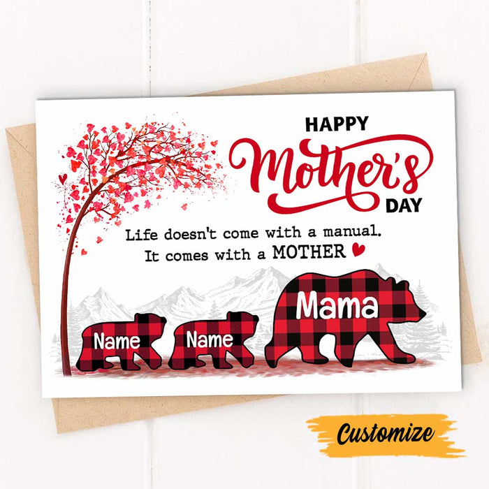 Personalized Mom Bear Mothers Day Card MR183 31O47 1