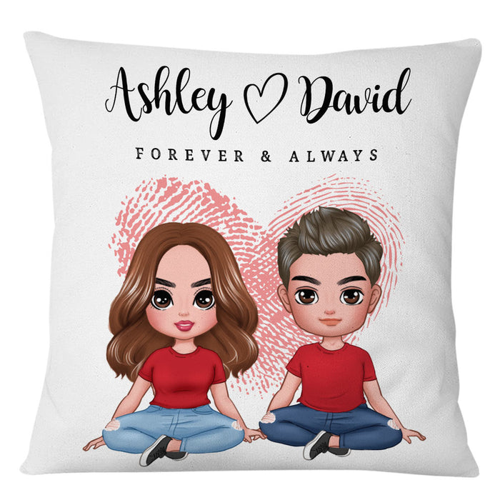 Personalized Couple Forever Always Pillow MR214 30O28 1