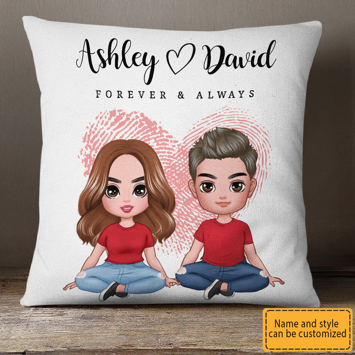 Personalized Couple Forever Always Pillow MR214 30O28 1